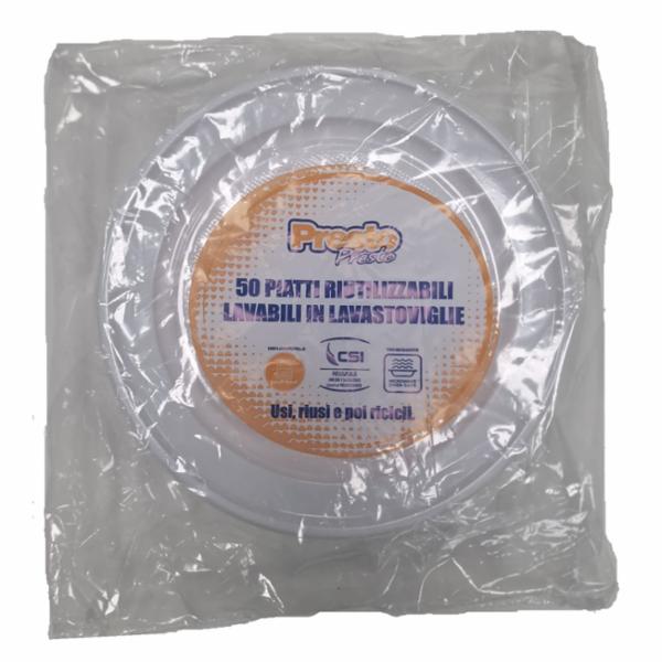 Presto Piatti Piani Riutilizzabili 50 pz