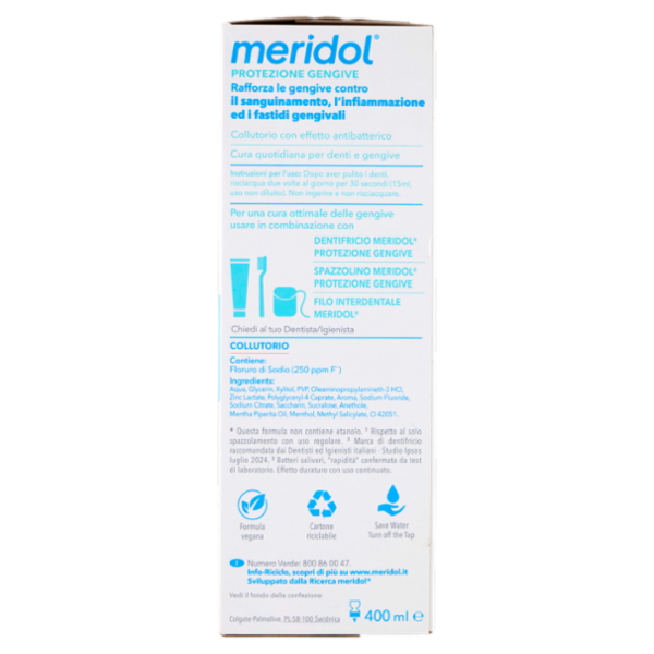 meridol collutorio Protezione Gengive con effetto antibatterico rapido 400 ml