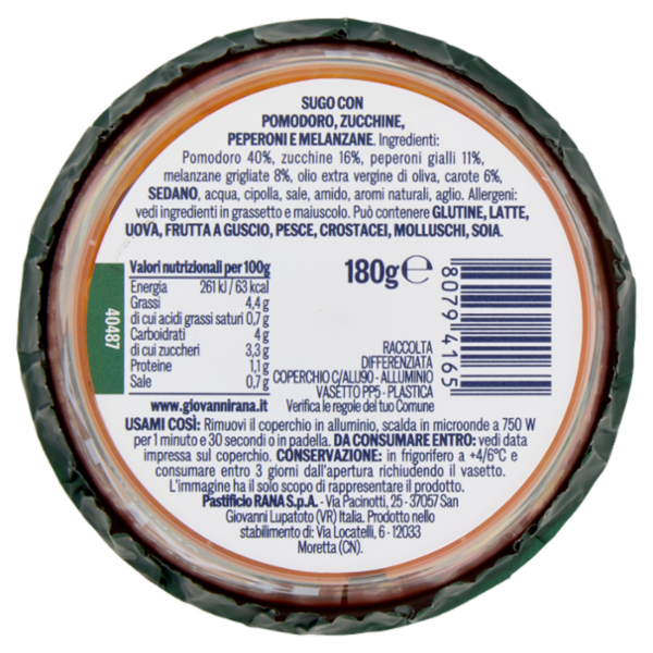 Giovanni Rana Verdure Sugo Fresco 180 g