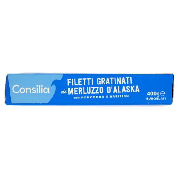 Consilia Filetti di Merluzzo D'Alaska Gratinati con Pomodoro e Basilico Surgelati 400 g