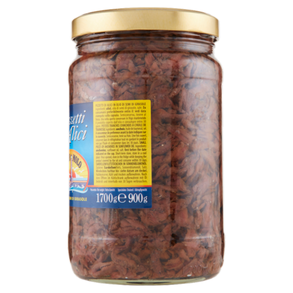 Vecchio Molo Pezzetti di Alici in Olio di Semi di Girasole 1700 g