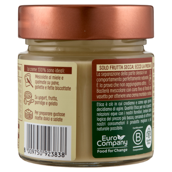 Euro Company 100% Crema di Mandorle Pelate Bio 175 g
