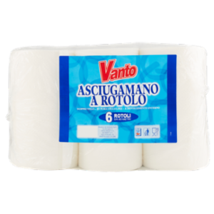 Vanto Asciugamano Di Carta a Rotolo 6 Pezzi