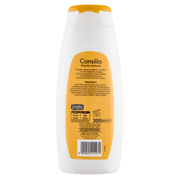 Consilia Doccia Schiuma Emolliente Olio di Argan 300 ml