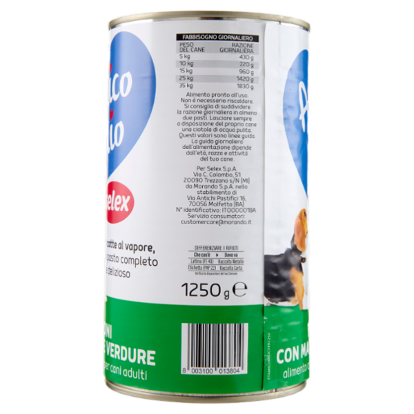 Selex Amico Mio Bocconi per Cane con Manzo e Verdure 1,25 kg