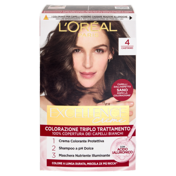 L'Oréal Paris Excellence Creme Colorazione Triplo Trattamento 4 Castano