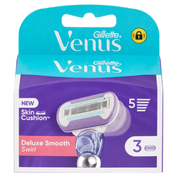 Gillette Venus Lamette Rasoi Donna Deluxe Smooth Swirl per Rasoio a 5 Lame, Confezione da 3
