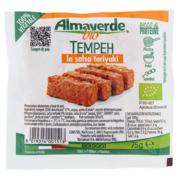 Almaverde bio Tempeh in salsa teriyaki 75 g