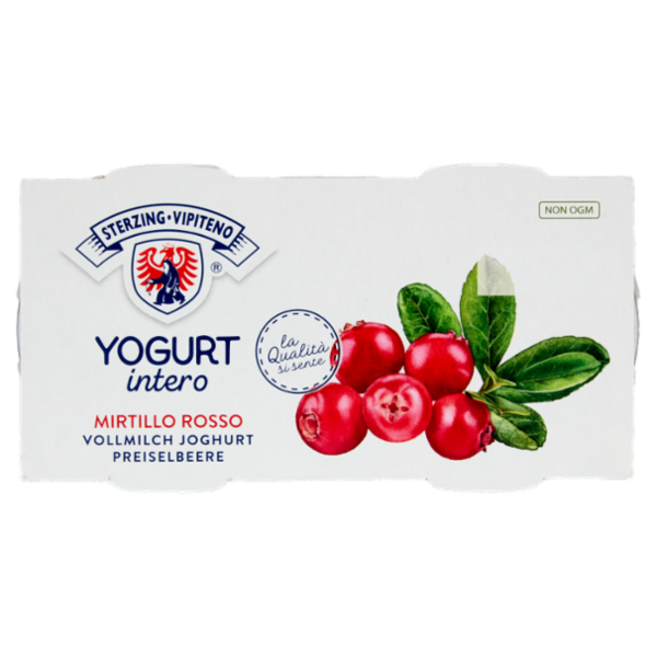 Sterzing Vipiteno Yogurt intero Mirtillo Rosso 2 x 125 g
