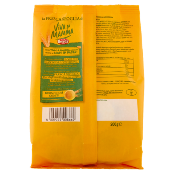 Viva la Mamma la Fresca Sfoglia di Ravioli con Astice 200 g