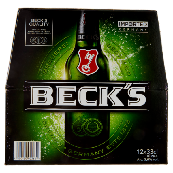 BECK'S Birra pilsner tedesca bottiglia 12x33cl