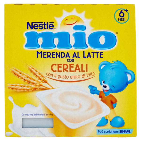 NESTLÉ MIO Merenda al Latte Cereali 4 vasetti da 100 g