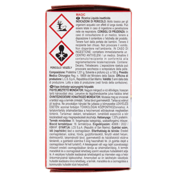 VAPE Liquido Antiodore Ricarica 36 ml