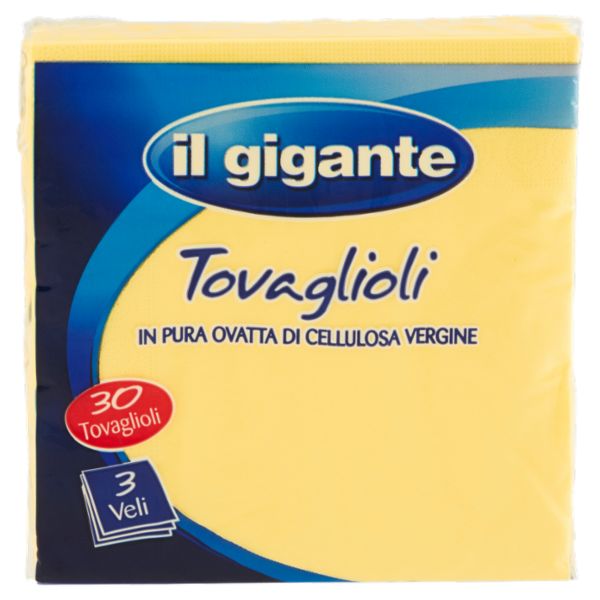 IL GIGANTE Tovaglioli gialli 3 veli 30 pz