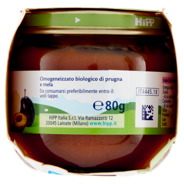 HiPP Biologico Prugna e Mela Omogeneizzato 2 x 80 g