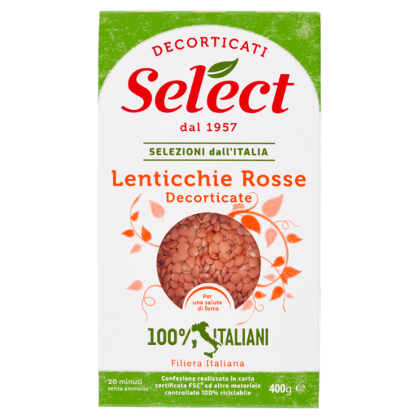 Select Selezioni dall'Italia Lenticchie Rosse Decorticate 400 g