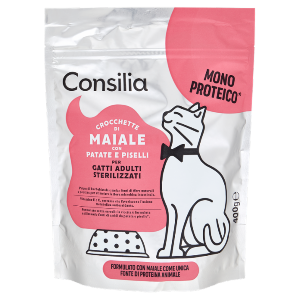 Consilia Gatto Croccantini con Maiale Mono Proteico 400 g