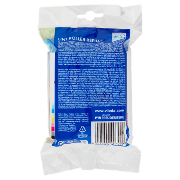 Vileda Pet Pro Lint Roller - Spazzola Adesiva Ricambio 2pz