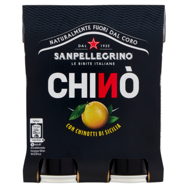 BIBITE SANPELLEGRINO, Bevanda Gassata, Chinò, Lattina - 4x330ml