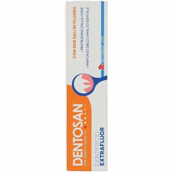 Dentosan Dentifricio Con Due Sali Di Fluoro Per Rinforzare Lo Smalto Dental e 75 ml