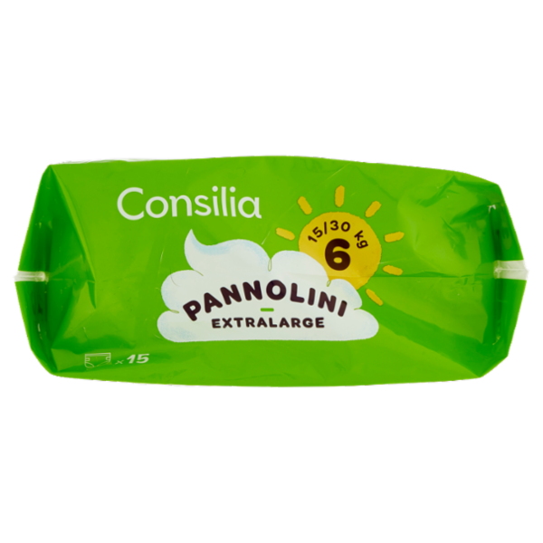 Consilia Pannolini per Bambini Extra Large 15-30 kg 15 pezzi
