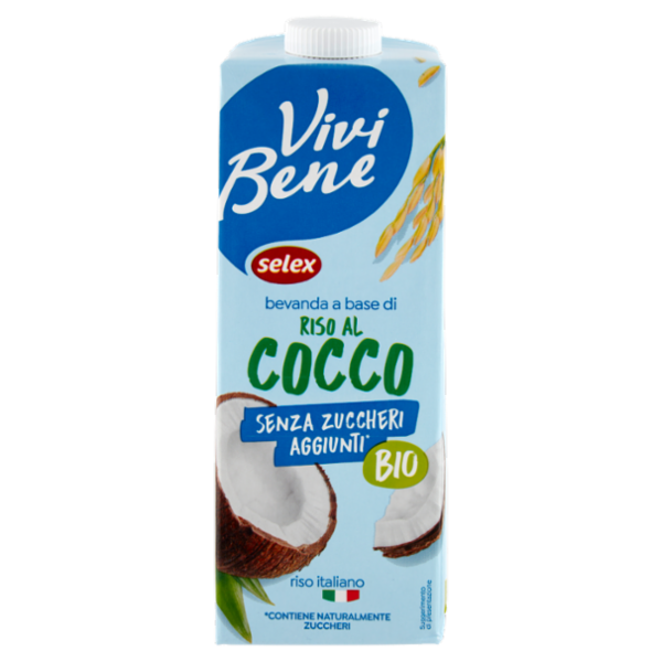 Selex Vivi Bene Bevanda a Base di Riso e Cocco Biologica 1 L