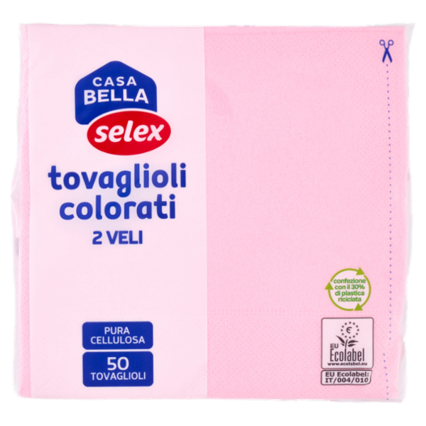 Selex Casa Bella Tovaglioli 2 Veli 33x33 cm Rosa 50 pezzi