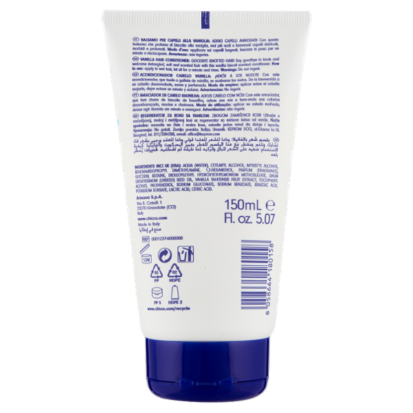 Chicco Pop Shiny Conditioner Balsamo Capelli Morbidi e Districati Vanilla Wrap 150 mL