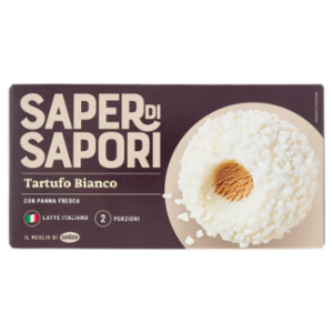 Selex Saper Di Sapori 2 Tartufi Bianchi Di Gelato Panna Ripieno Di Caffé 100% Arabica 180 g