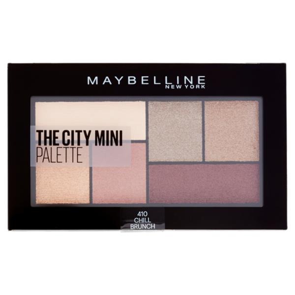 Maybelline New York The City Mini Palette, Pigmenti Puri, 410 Chill Brunch Neutrals