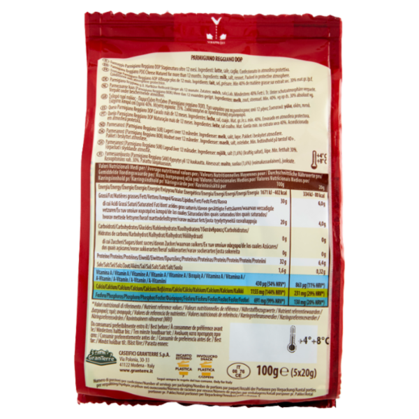 Parmareggio Snack! Parmigiano Reggiano DOP 5 x 20 g