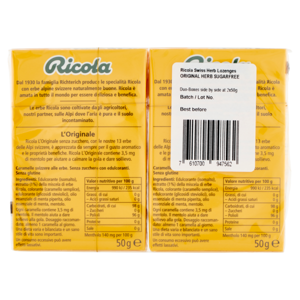 Ricola l'Originale 2 x 50 g