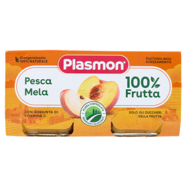 Plasmon Omogeneizzato Pesca Mela 2 x 80 g
