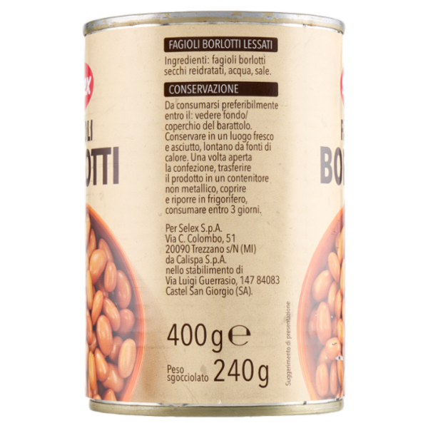 Selex Fagioli Borlotti Lessati 400 g