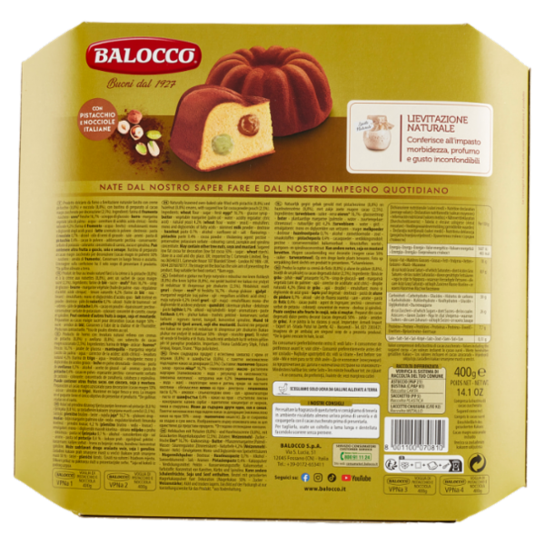 Balocco Torte in Festa Voglia di Pistacchio e Nocciola 400 g