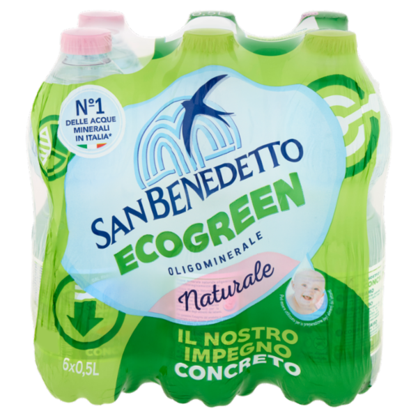 San Benedetto Acqua Naturale Fonte del Pollino Ecogreen 6 x 0,5L