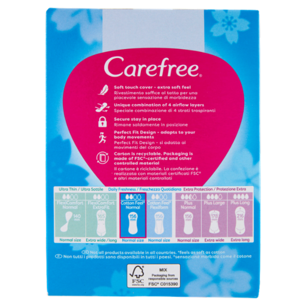 Carefree Cotton Feel* Normal Aloe Fragranza all'Aloe Vera Salvaslip 30 pz