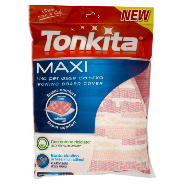 Tonkita Maxi telo per asse da stiro 140x50 cm.