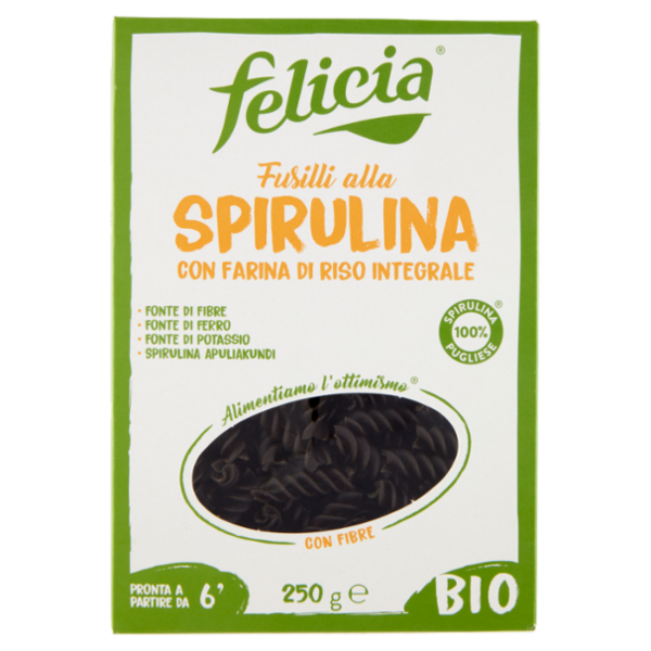 felicia Fusilli alla Spirulina con Farina di Riso Integrale Bio 250 g