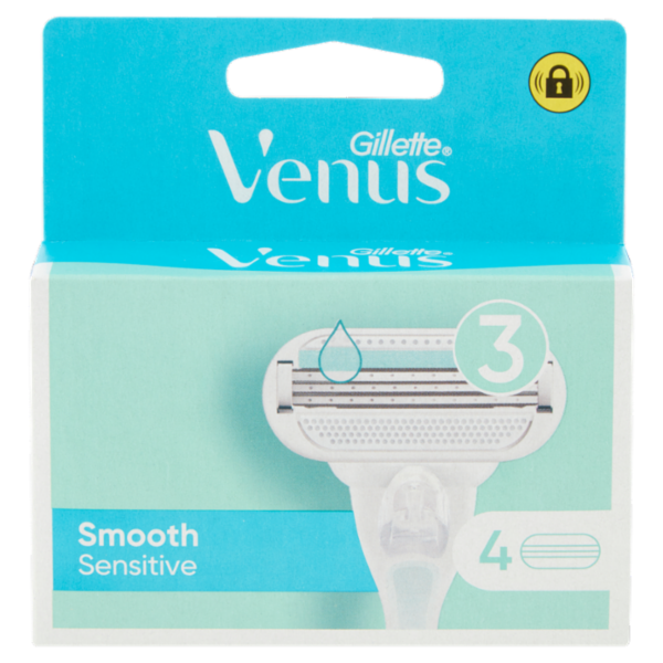 Gillette Venus Smooth Sensitive Lame per Rasoio da Donna 4 Ricariche