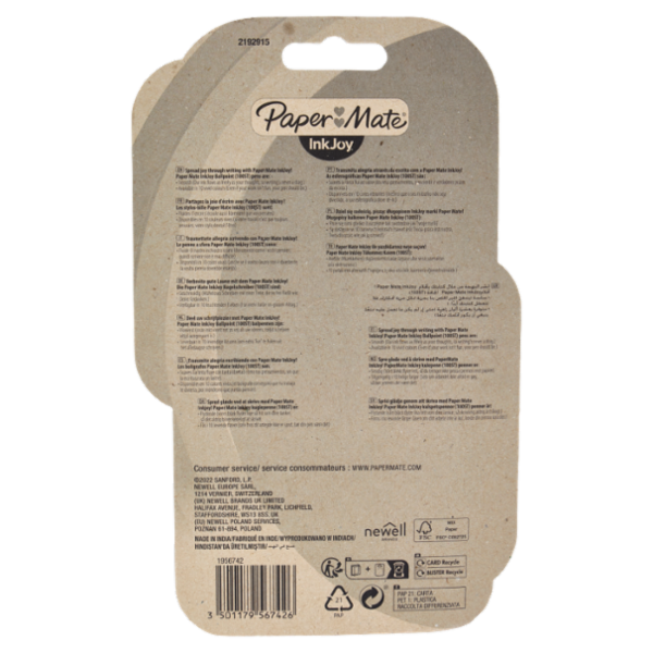 Paper Mate InkJoy Ballpoint 1.0mm Medium Point blu 8 pz