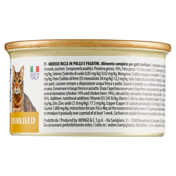 LeChat Excellence Sterilised Mousse Ricca in Pollo e Fegatini 85 g