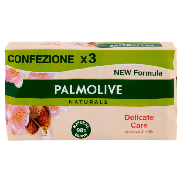 Palmolive sapone solido Naturals Latte e Mandorla 3x90 g