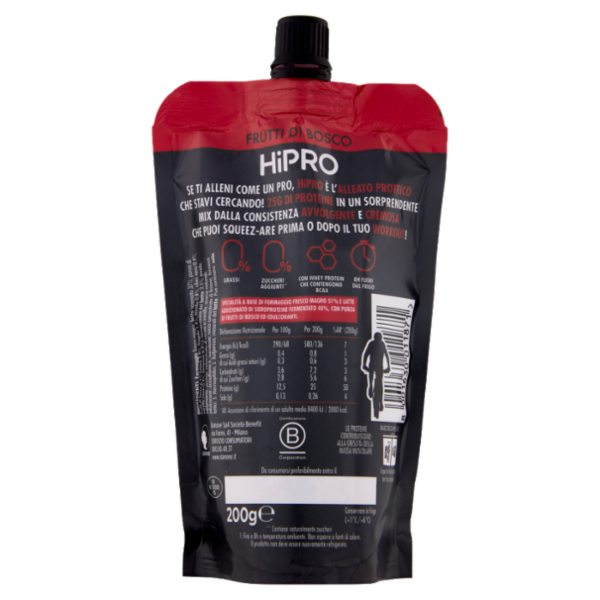 HiPRO 25g Proteine Pouch Cremosa Frutti di Bosco 200 g