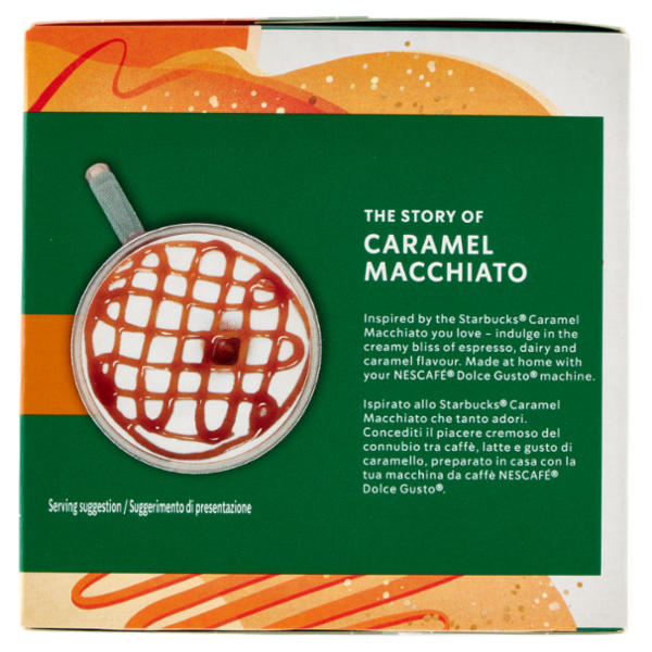 STARBUCKS Caramel Macchiato by Nescafé Dolce Gusto Latte Caramello e Caffè 12 Capsule 127,8 g