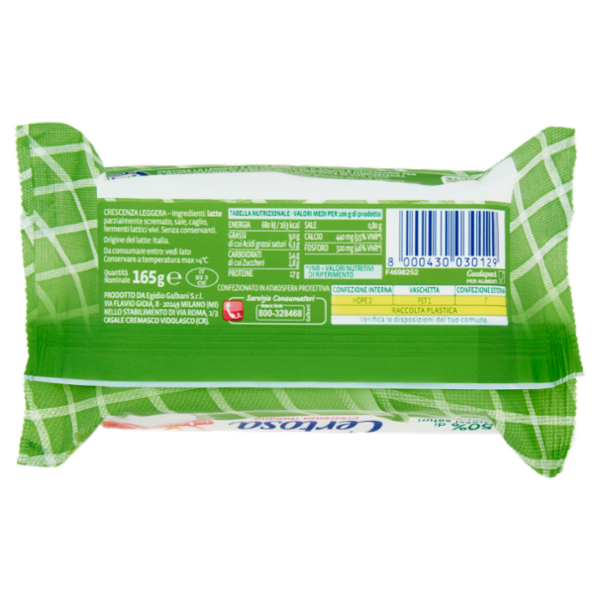 Galbani Certosa Crescenza italiana la Leggera 165 g