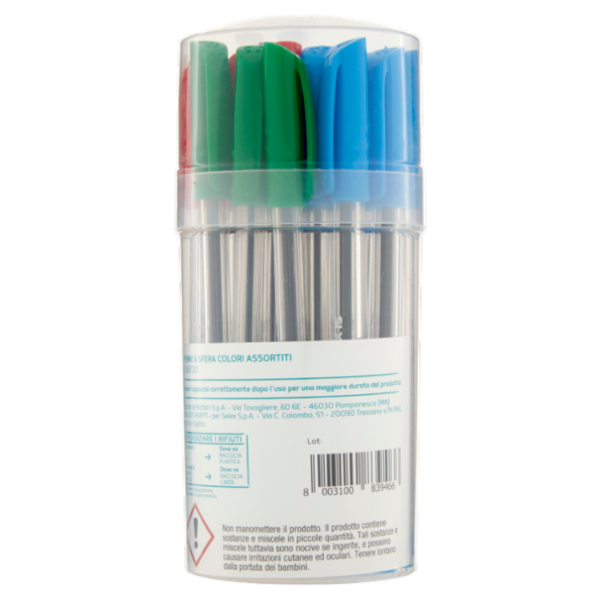 Selex Penna a Sfera Colori Assortiti 25 pezzi