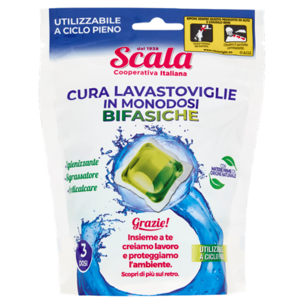 Scala Cura Lavastoviglie in Monodosi Bifasiche 3 x 25 g