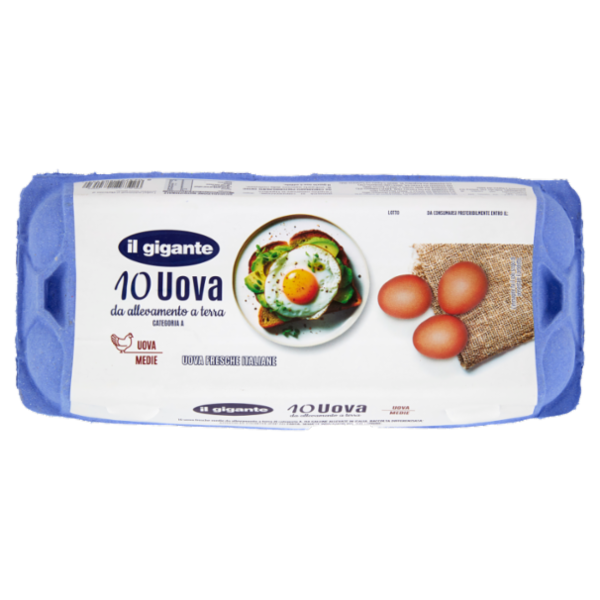 IL GIGANTE 10 Uova da allevamento a terra Uova Medie