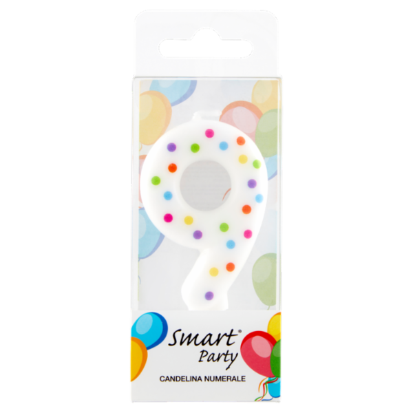 Smart Party Candelina Numerale 9 1 pz